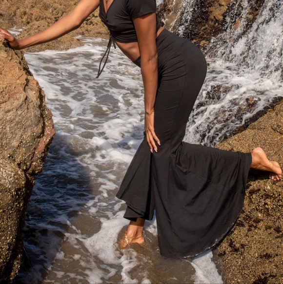 Black Bamboo Super Bell Bottoms - Picture 8 of 8